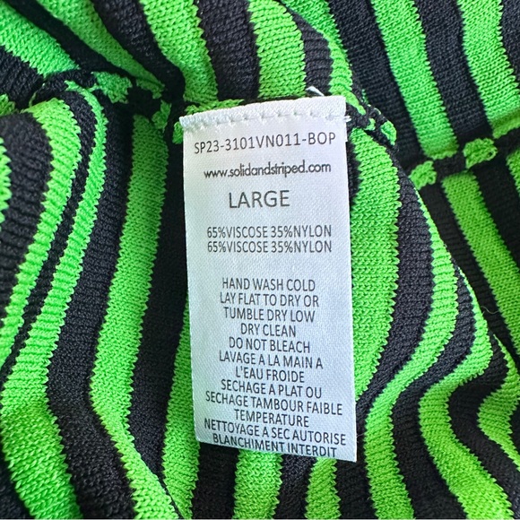 Solid and Striped Green Sia Mini Dress Swimsuit Coverup - Picture 8 of 11